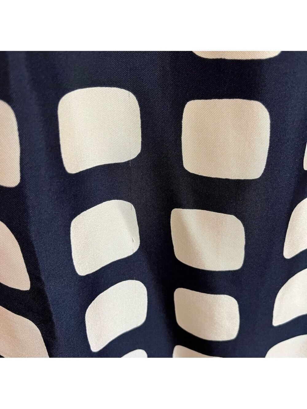 Milly of New York 100% Silk Navy White Geometric Sheath Dress Size 6/8 Italian - Picture 11 of 12
